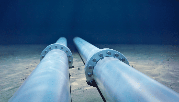 Picture of subsea pipeline.